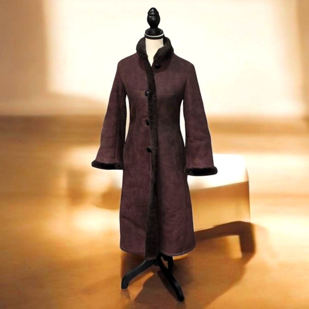 Vintage 70s Sawyer of Napa Womens Shearling Coat